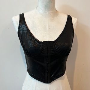 Snake skin textured top